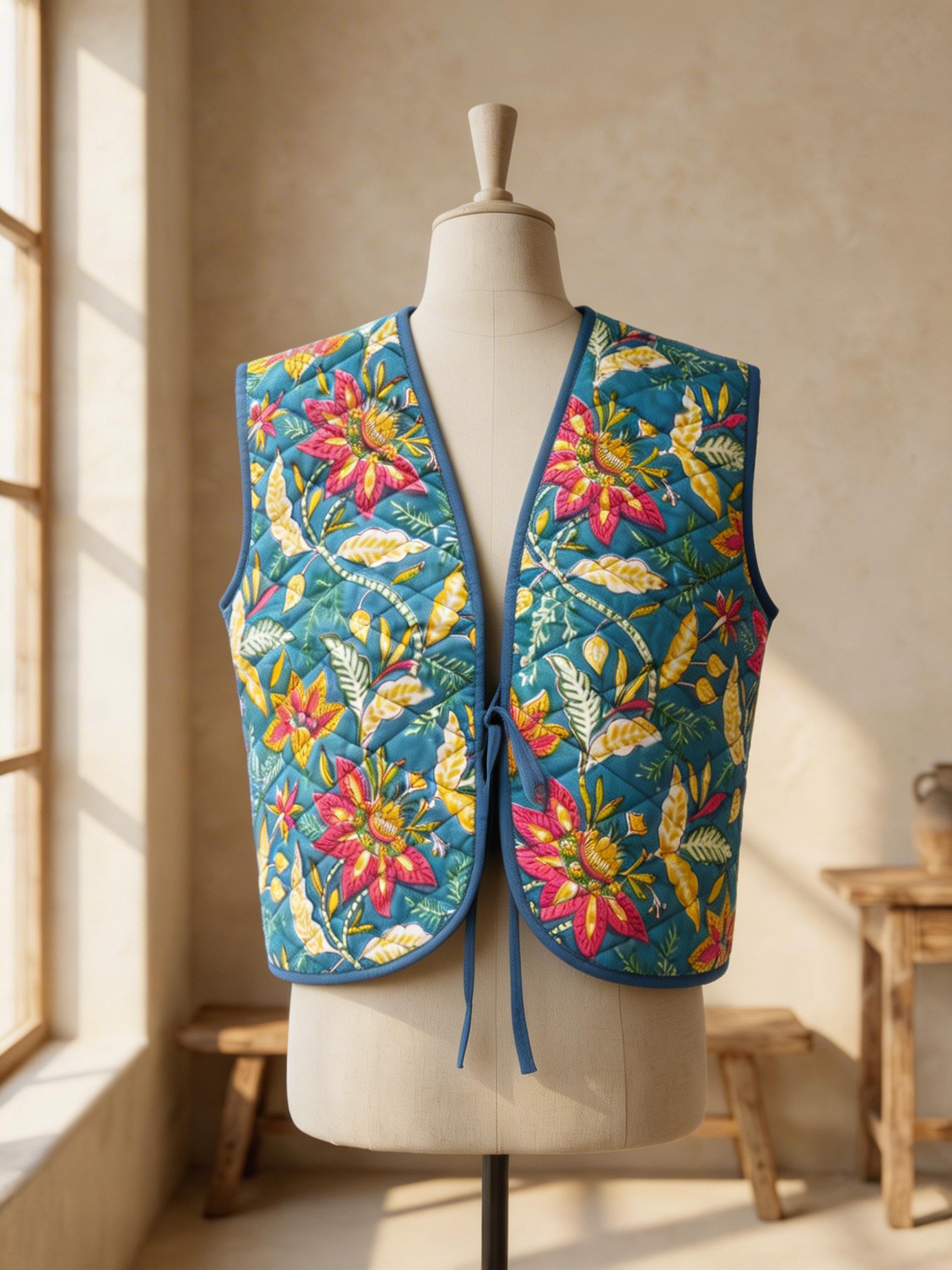The Sun Bloom Quilted Vest