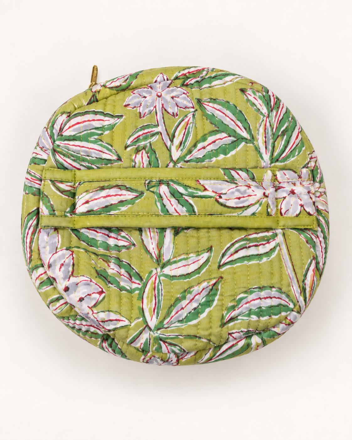 Meadow Bloom – Hand Block Printed Quilted Toiletry Bag