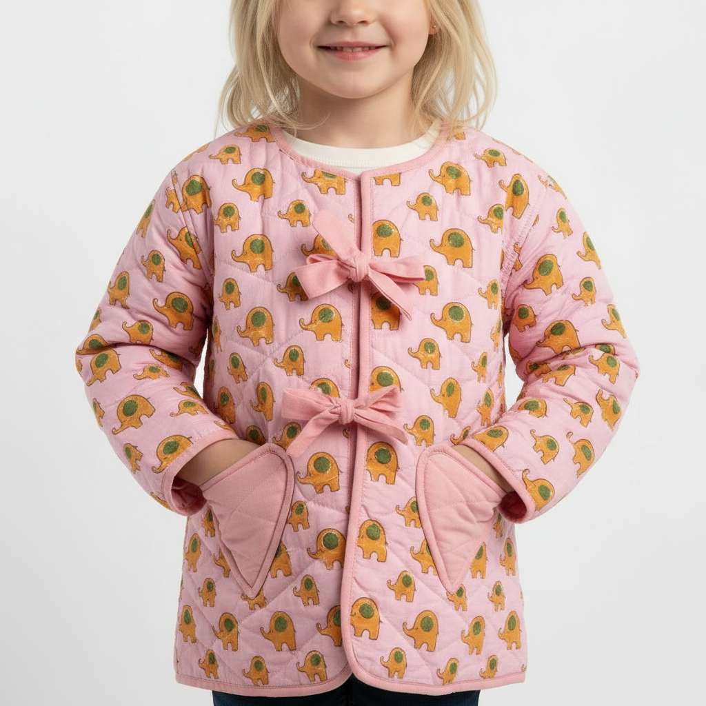 Elephant Parade Quilted Kids Jacket