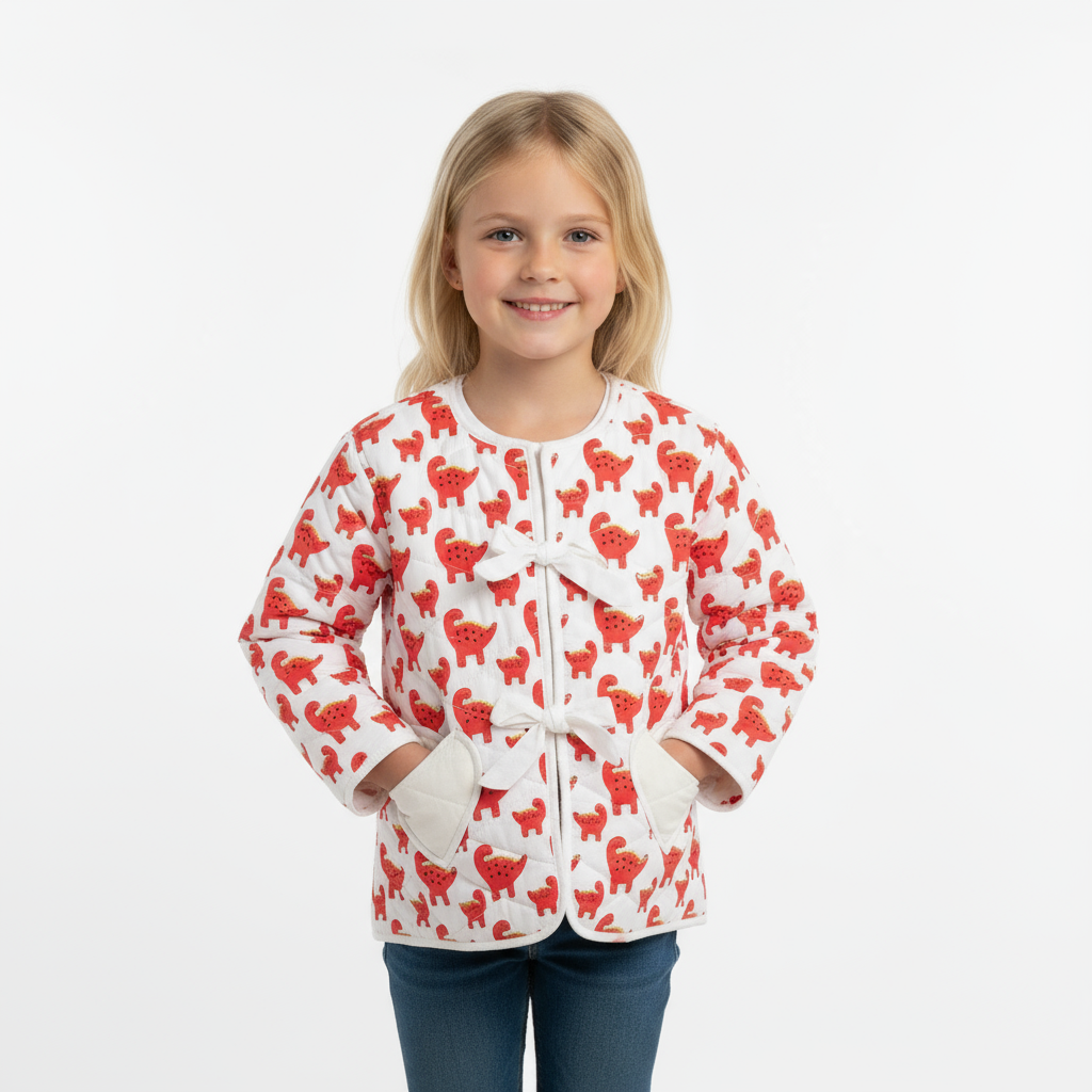 Tiny T-Rex Quilted Kids Jacket