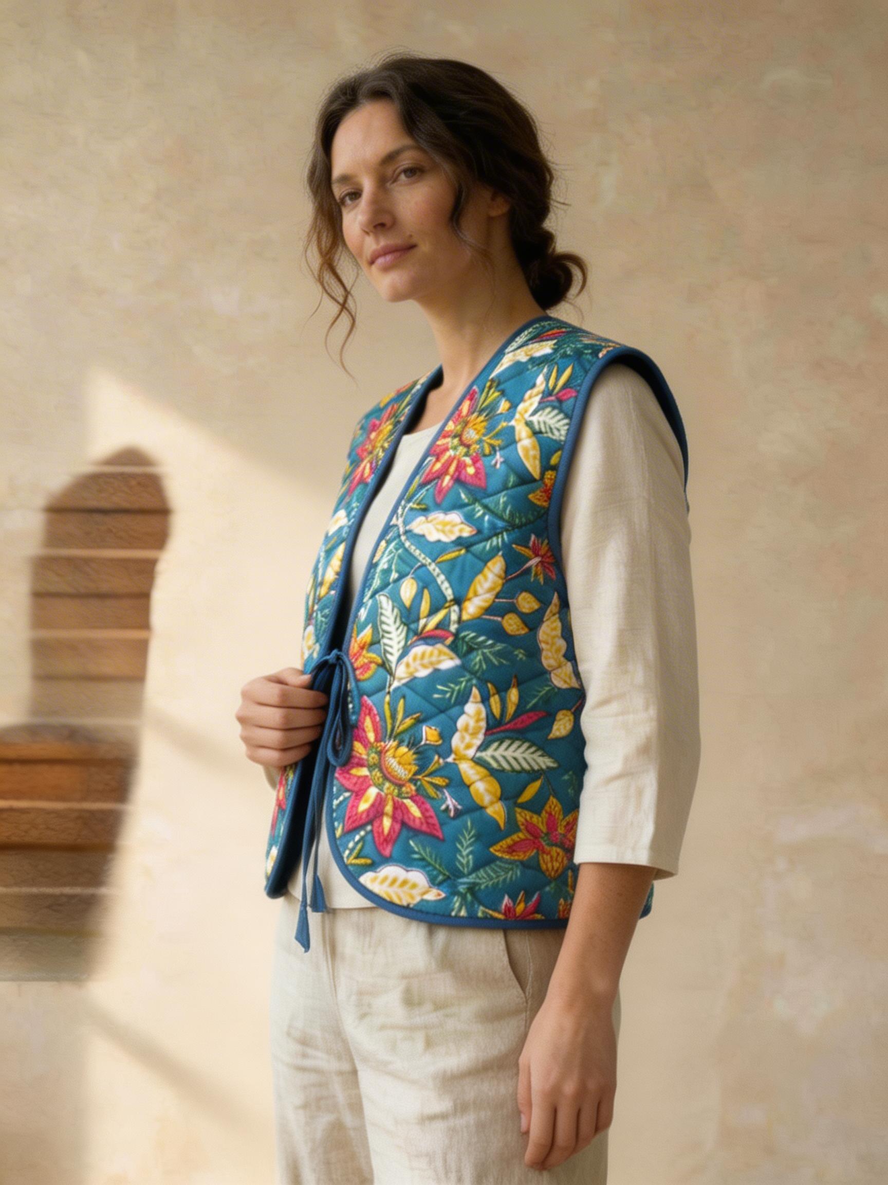 The Sun Bloom Quilted Vest