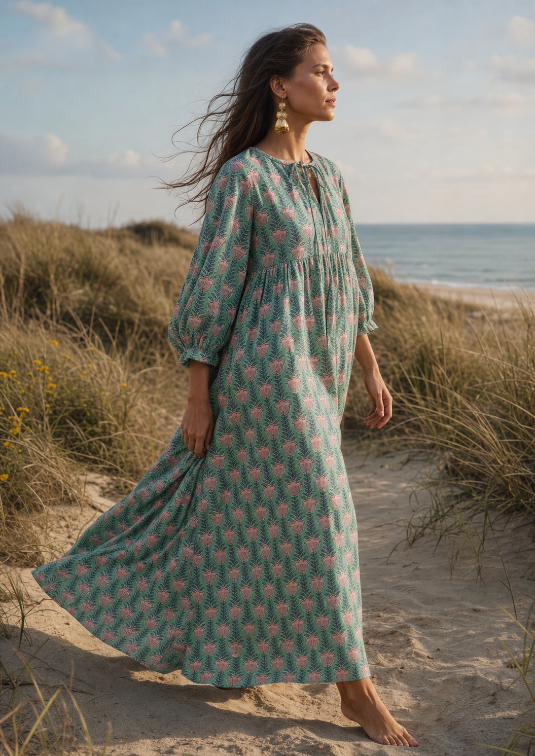 Jade Tulip Midi Dress