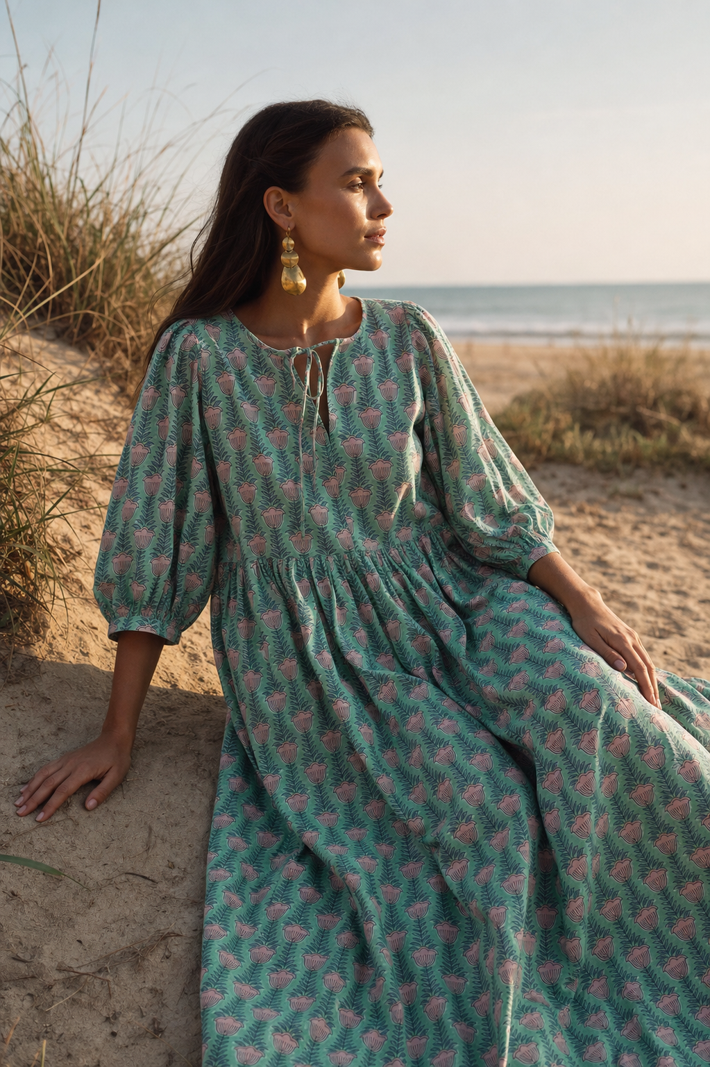 Jade Tulip Midi Dress
