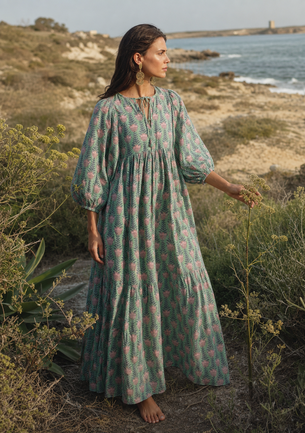Jade Tulip Midi Dress