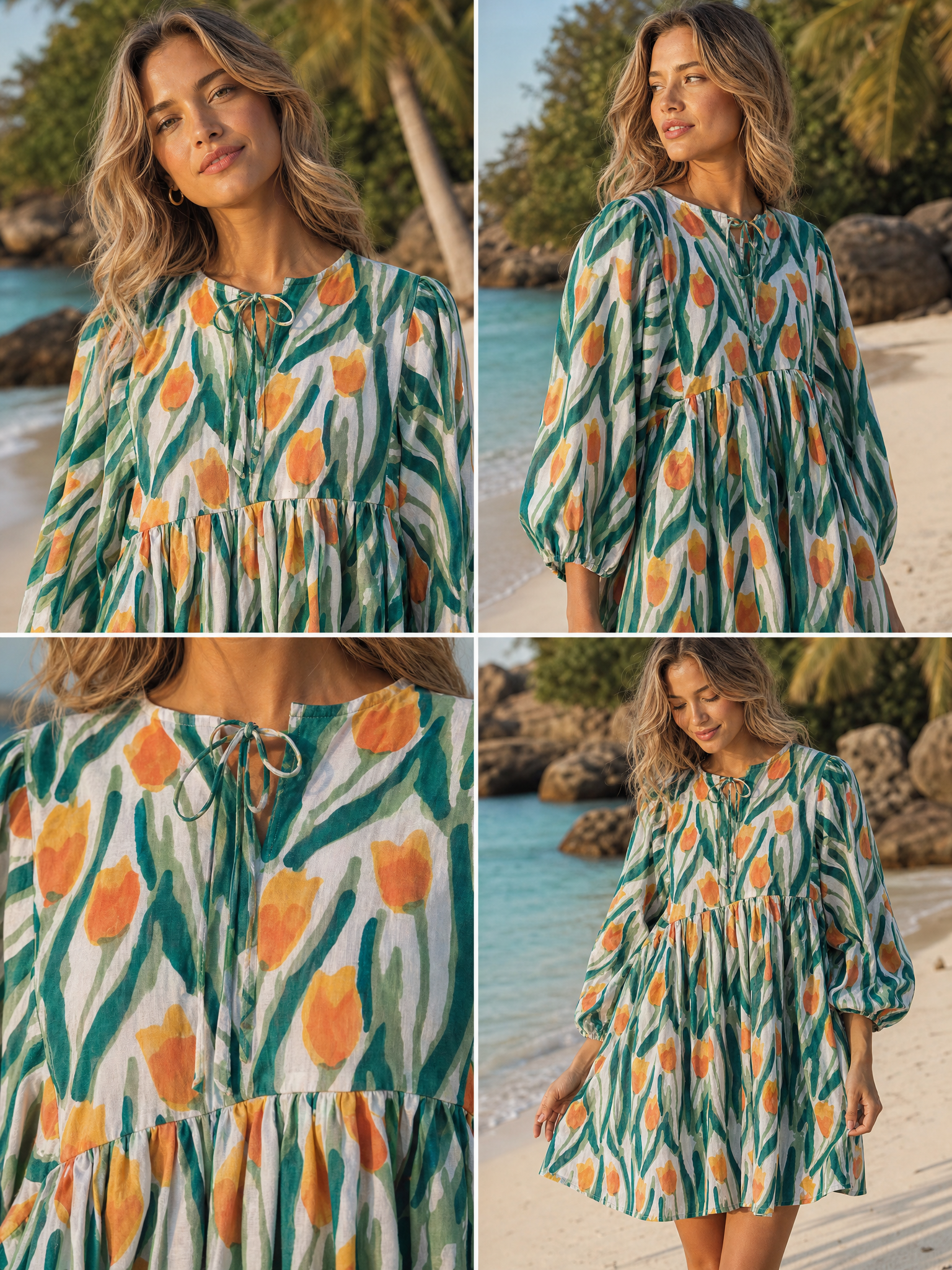 Oranje Tulp Mini Dress
