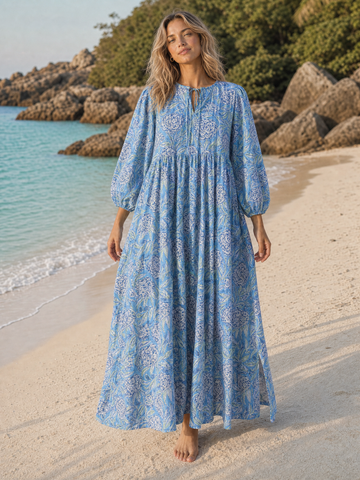 Blauw Peony Maxi Dress