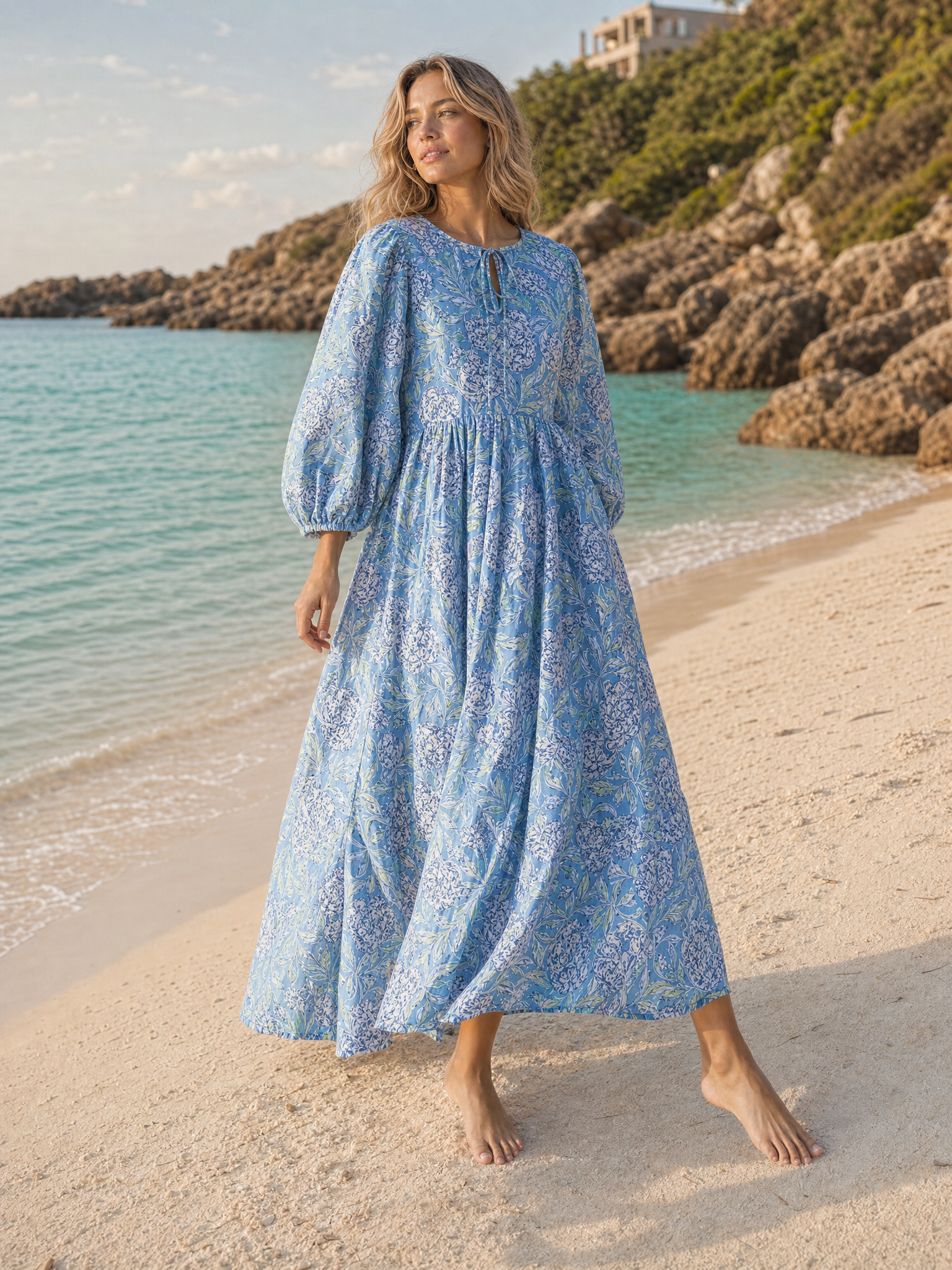 Blauw Peony Maxi Dress