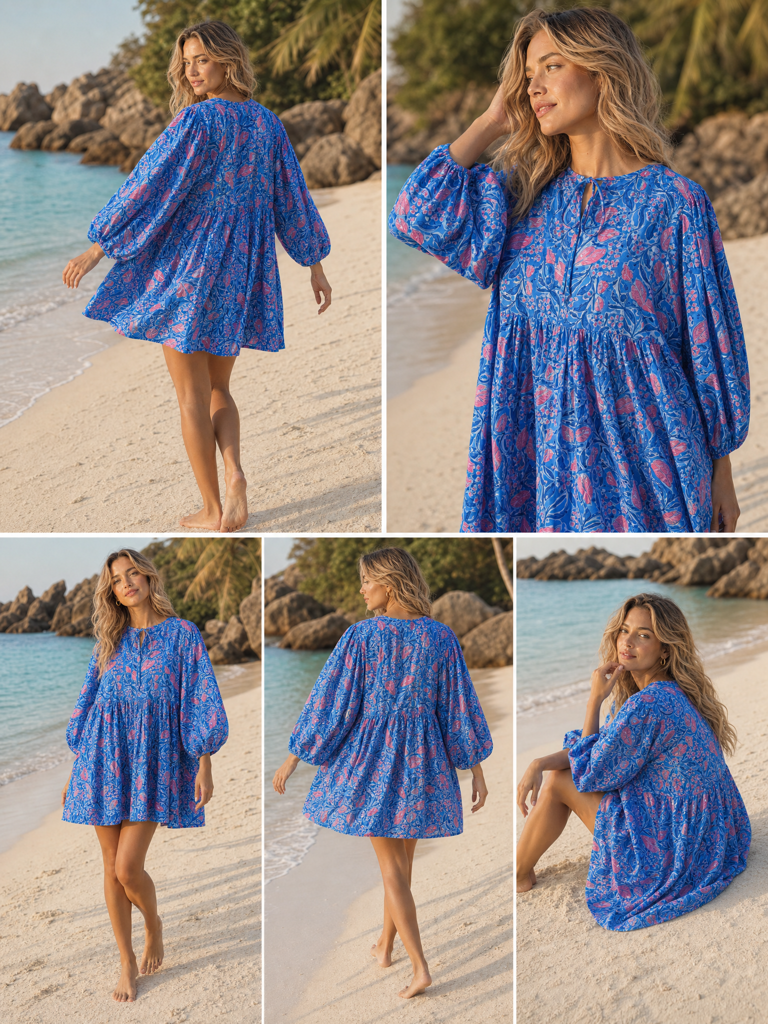 Indigo Rose Mini Dress