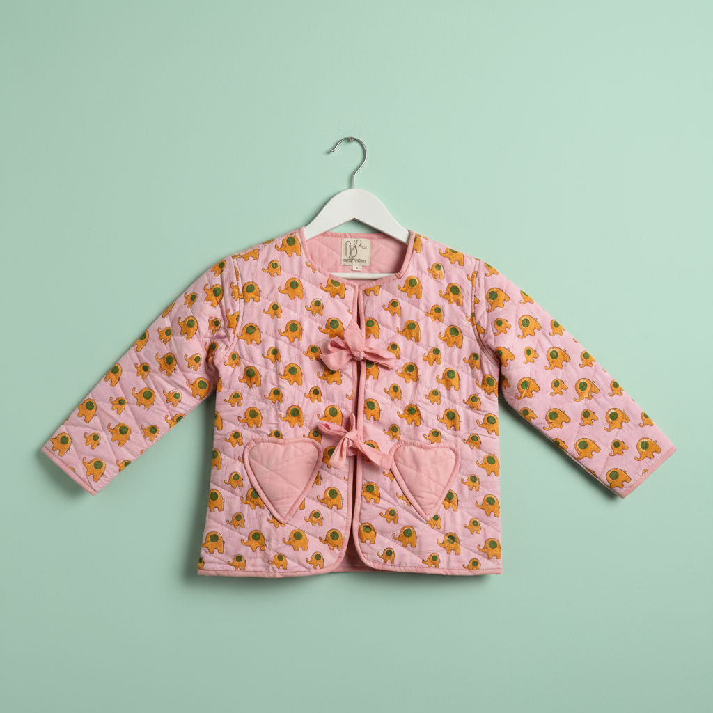 Elephant Parade Quilted Kids Jacket