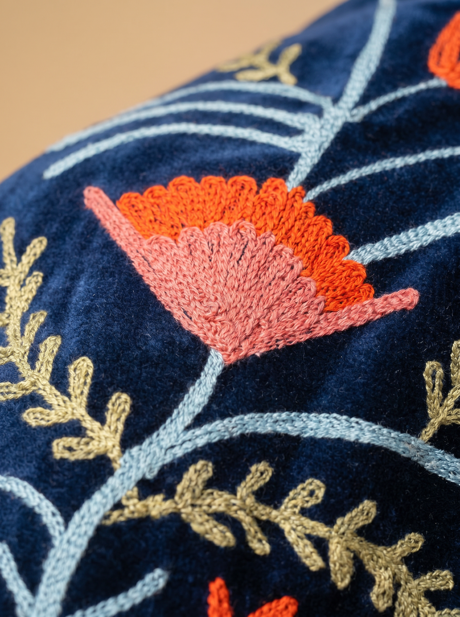 Sapphire Bloom Embroidered Jacket, Free Size