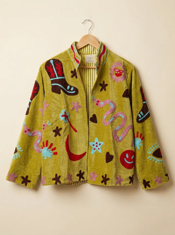 Wandering Moon Sujani Jacket - Olive