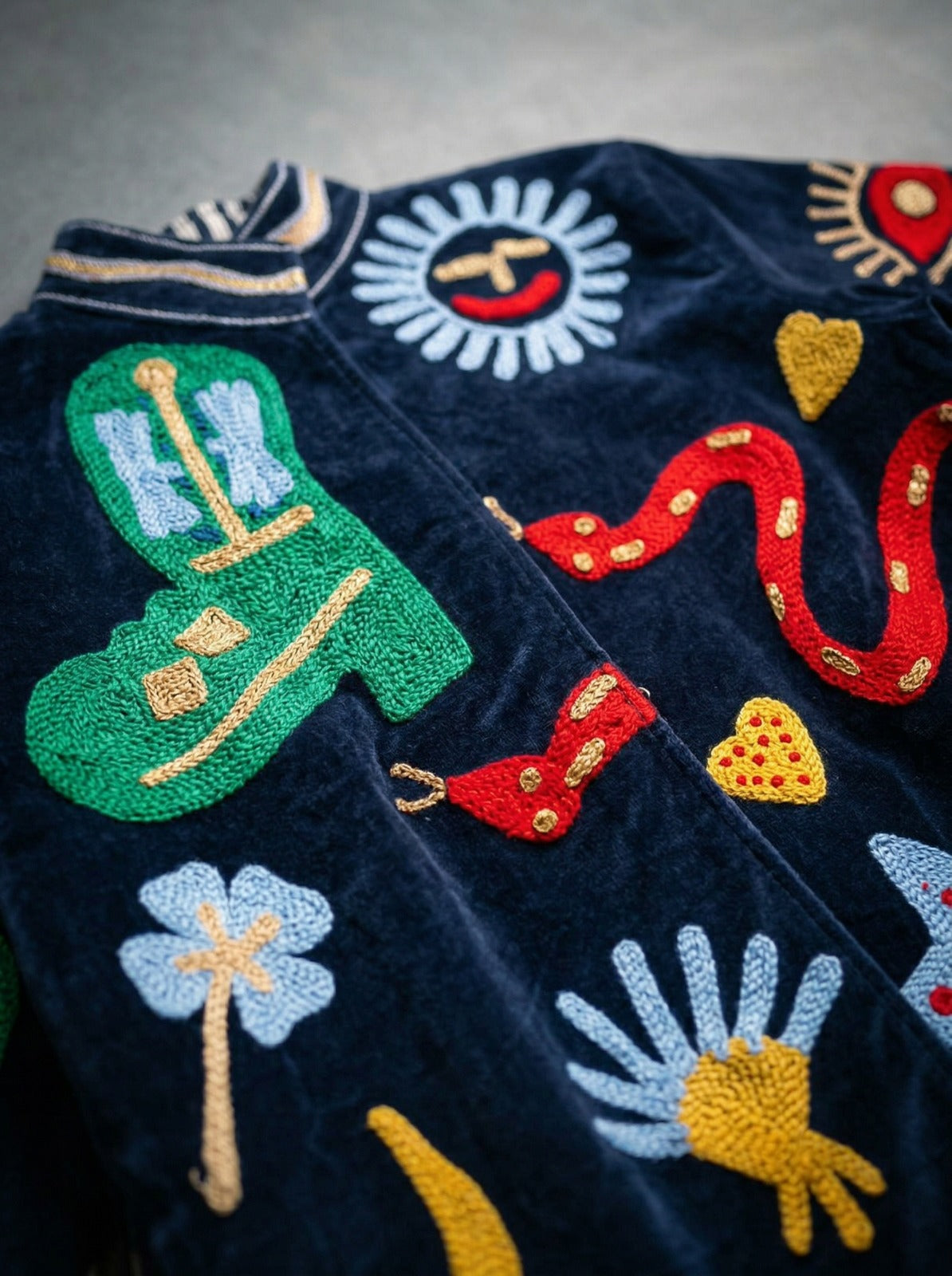 Wandering Moon Sujani Jacket - Navy Blue