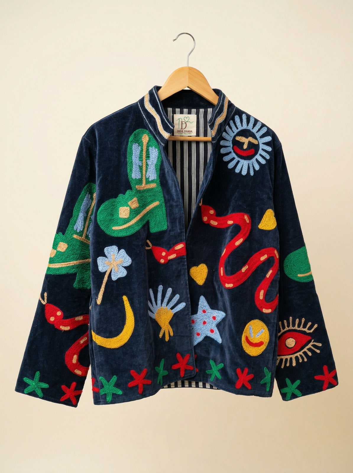 Wandering Moon Sujani Jacket - Navy Blue