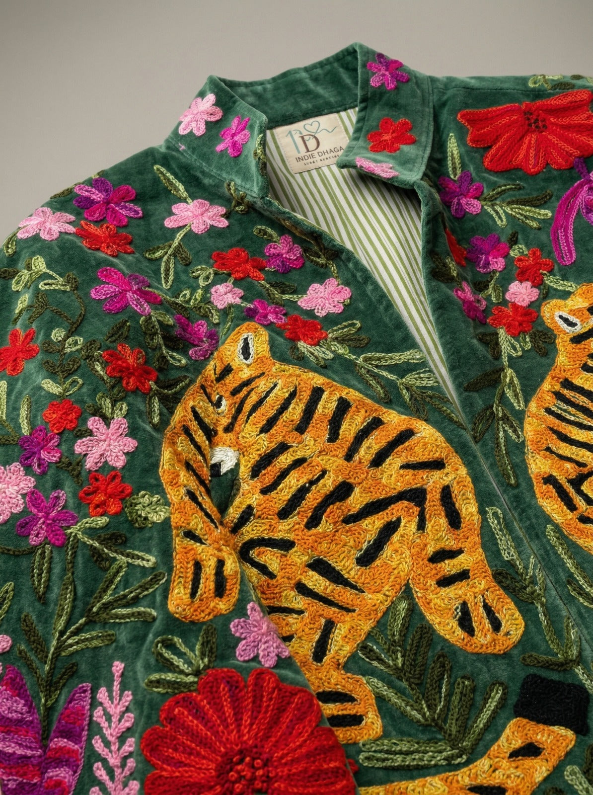 Blooming Tiger Sujani Jacket - Green