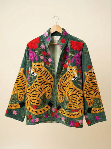 Blooming Tiger Sujani Jacket - Green
