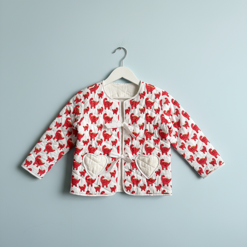 Tiny T-Rex Quilted Kids Jacket