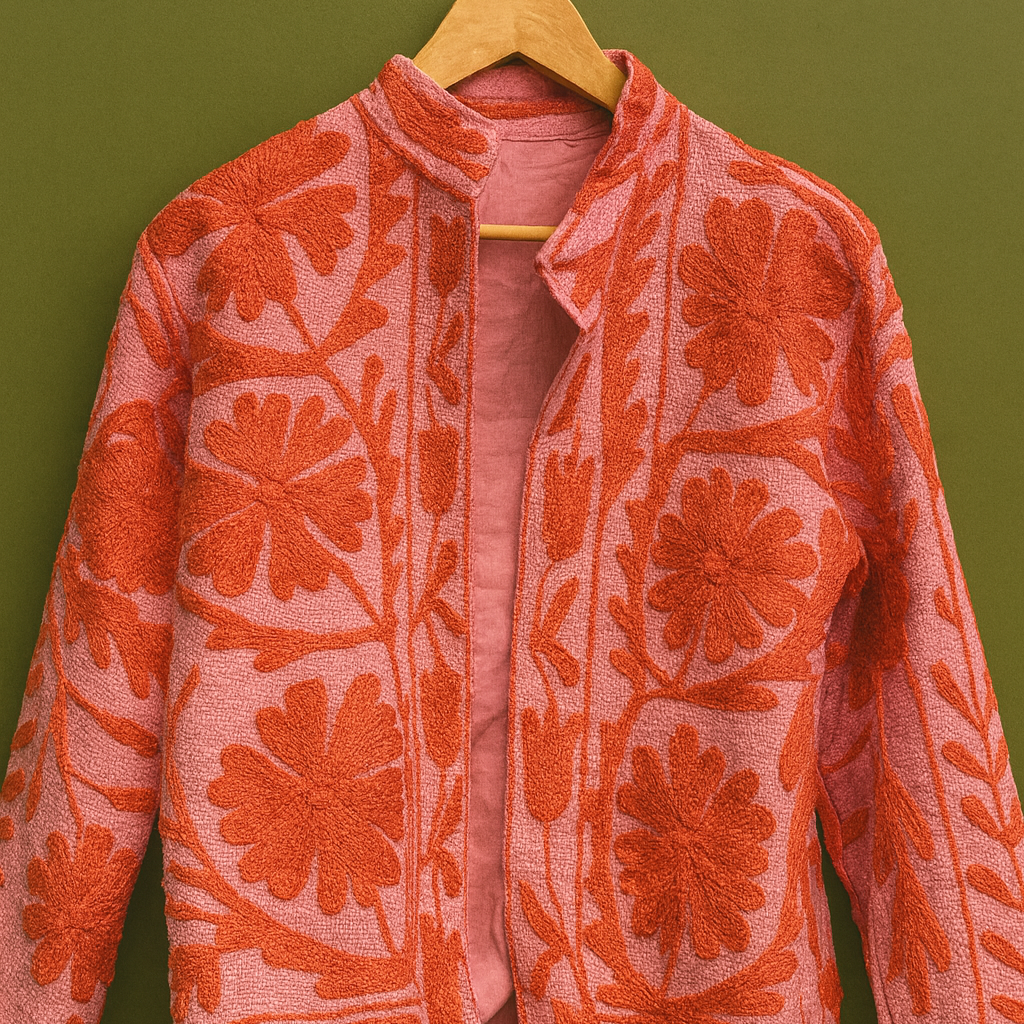 Terracotta Bloom Sujani Jacket